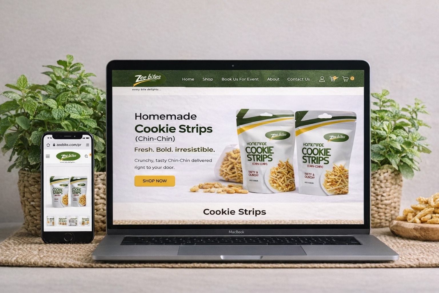 Zee Bites ecommerce website